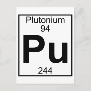 Carte Postale Élément 094 - Pu - Plutonium (Complet)