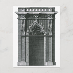 Carte Postale Élément architectural ancien, porte gothique