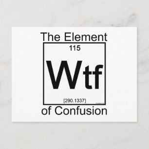 Carte Postale Élément WTF