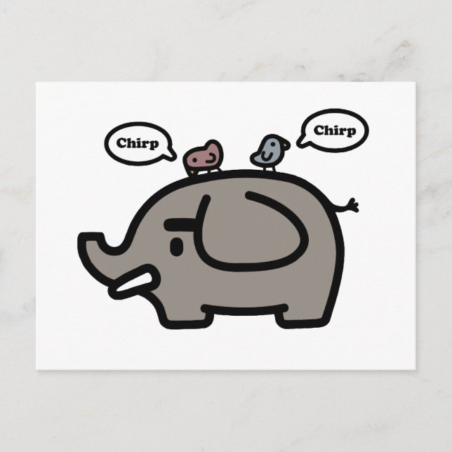 Carte Postale Eléphant (Devant)