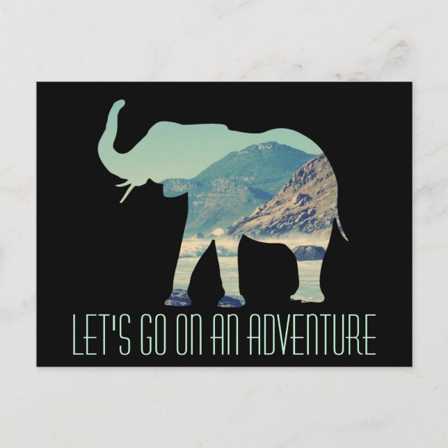 Carte Postale Elephant Adventure (Devant)