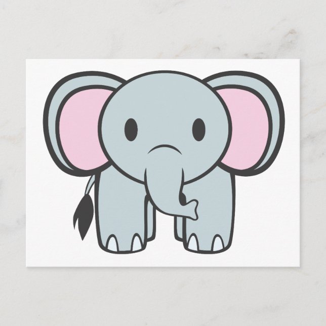 Carte Postale Eléphant bébé (Devant)