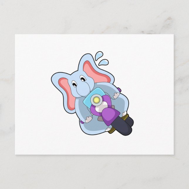 Carte Postale Elephant comme vélo avec moto.PNG (Devant)