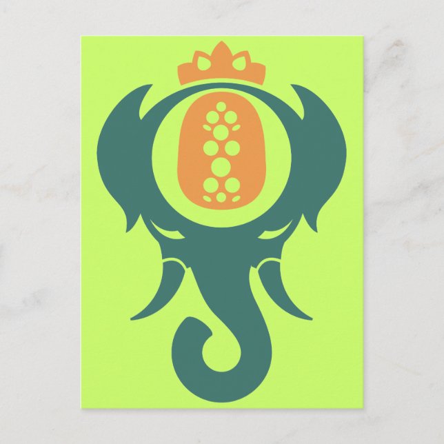 Carte Postale Éléphant d'ananas (Devant)