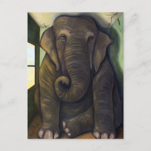 Carte Postale Eléphant Dans La Chambre