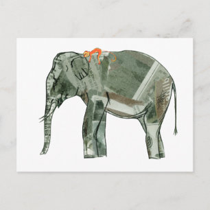 Carte Postale Eléphant et singe