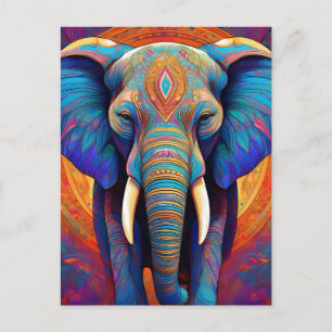 Carte Postale Elephant IA