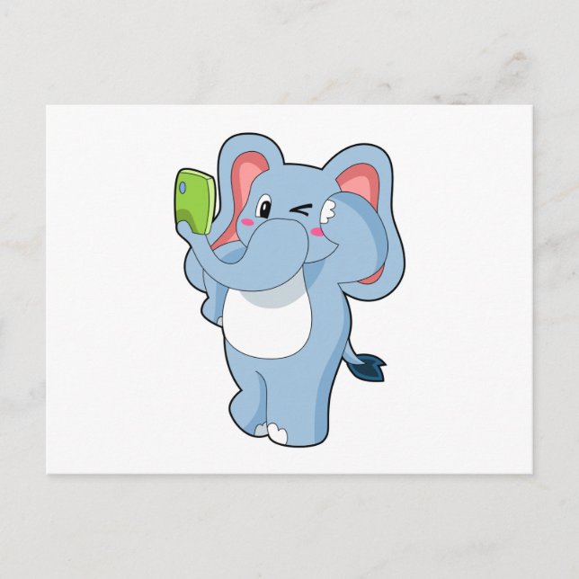 Carte Postale Elephant Mobile (Devant)