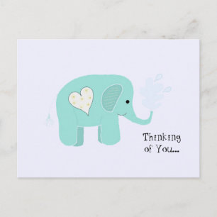 Carte Postale Elephant Penser à vous