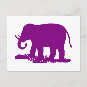 Carte Postale Eléphant pourpre