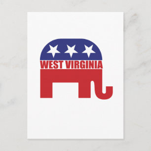 Carte Postale Eléphant républicain de Virginie-Occidentale