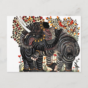 Carte Postale Eléphant vintage