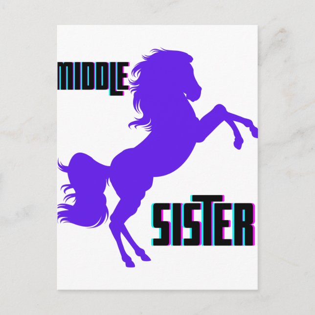 Carte Postale Élevage de pony pourpre de soeur moyenne (Devant)