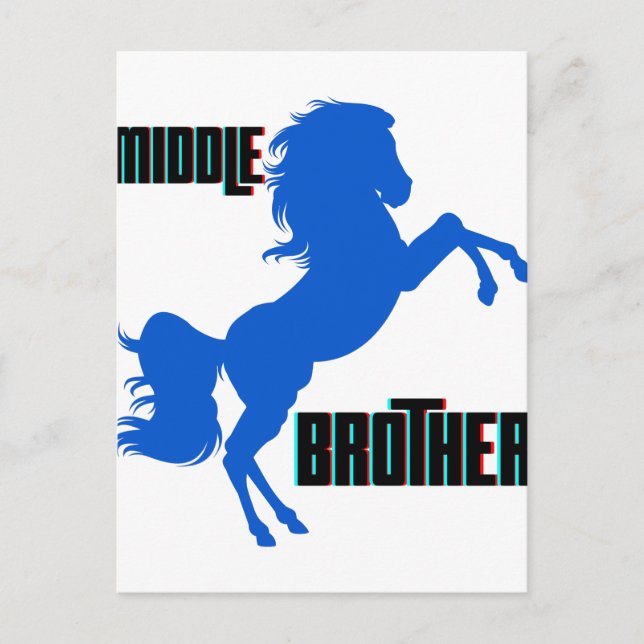 Carte Postale Élevage du cheval du frère moyen (Devant)