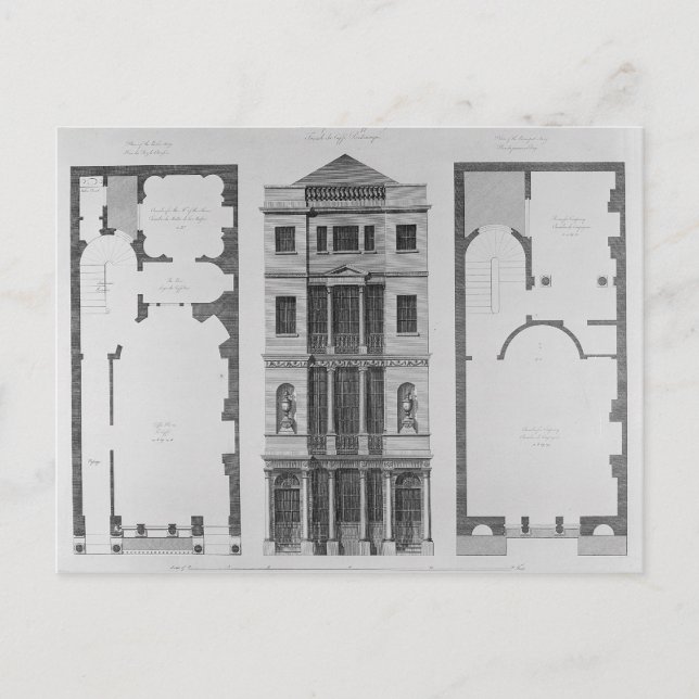 Carte Postale Élévation de la British Coffee House (Devant)