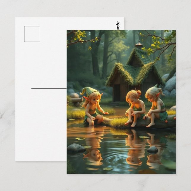 Carte Postale Elf Children (Devant / Derrière)