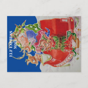CARTE POSTALE ELF CHRISTMAS POSTCARD