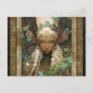 Carte Postale Elf Fairy Girl Imaginaire Art