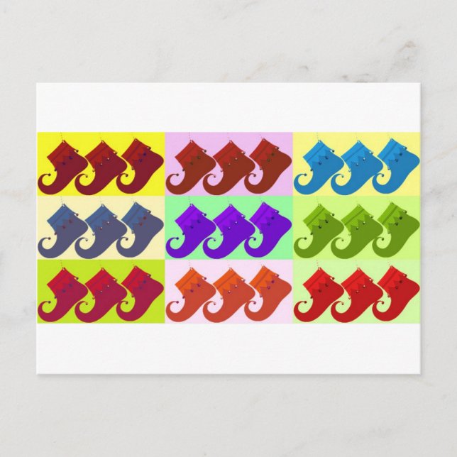 Carte Postale Elf Shoe Pop Art (Devant)