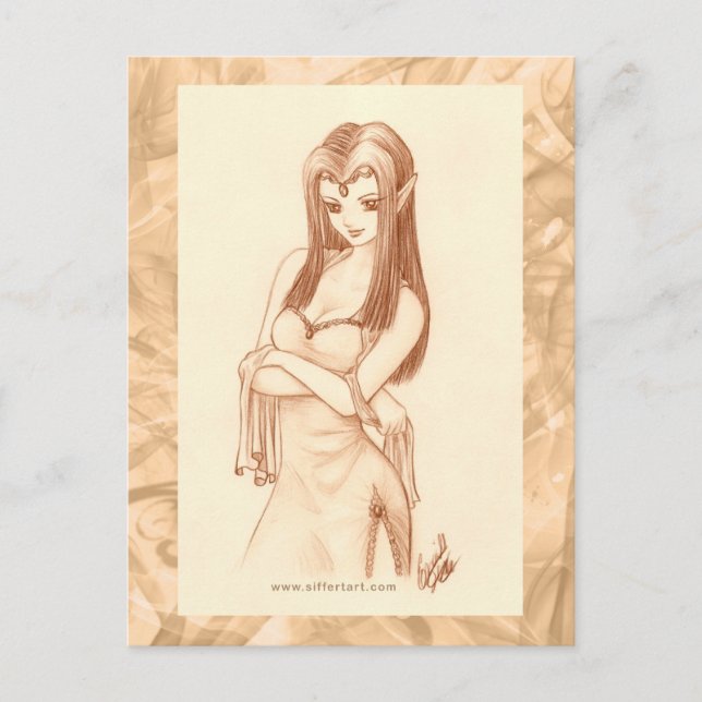 Carte Postale Elf (style anime) (Devant)