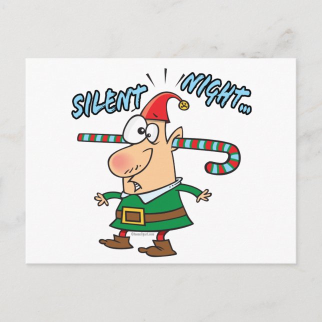 Carte Postale elfe de nuit silencieux sucre de canne en peluche  (Devant)