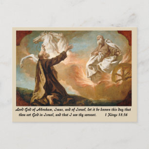 Carte Postale Elijah pris dans un chariot de feu par G. Angeli
