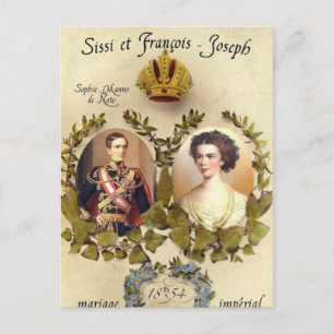Carte Postale Élisabeth d'Autriche & Empereur
