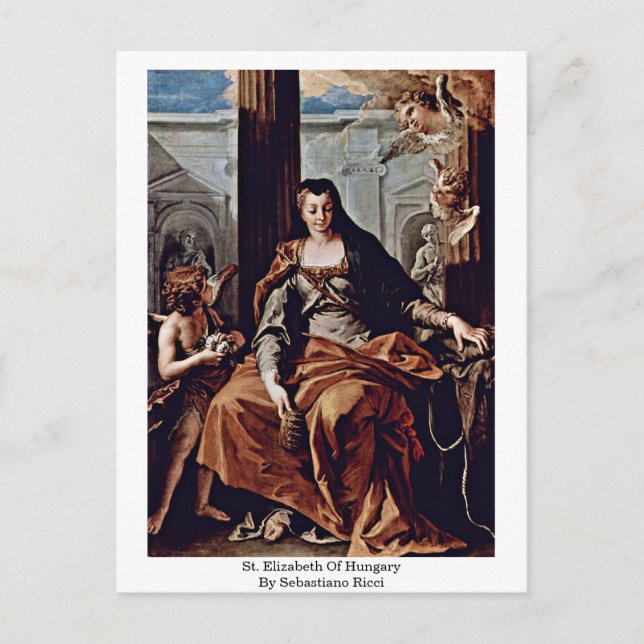 Carte Postale Élisabeth De Hongrie Par Sebastiano Ricci (Devant)