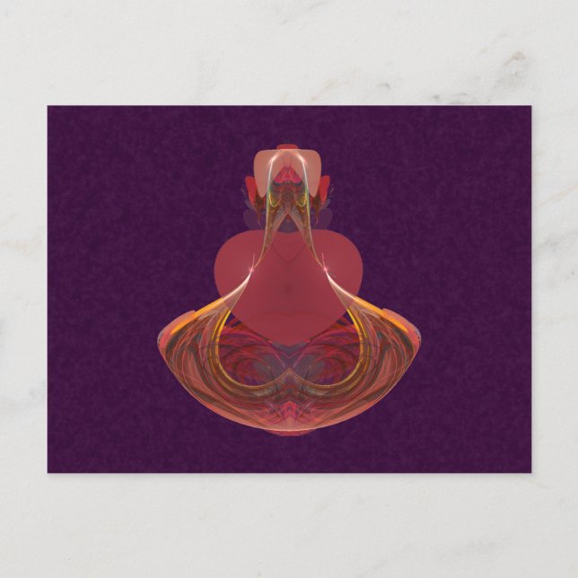 Carte Postale Élixir de fractale de bouteille de philtre d'amour (Devant)