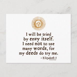 Carte Postale Elizabeth I Citation sur le jugement