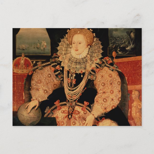 Carte Postale Elizabeth I, portrait d'Armada, c.1588 (Devant)