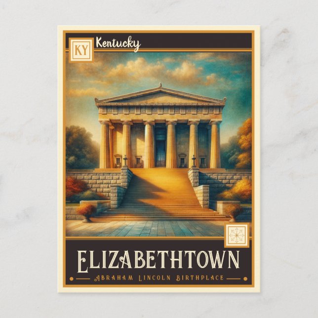 Carte Postale Elizabeth, Kentucky | VINTAGE (Devant)