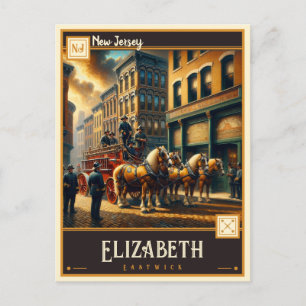 Carte Postale Elizabeth, New Jersey Ancien