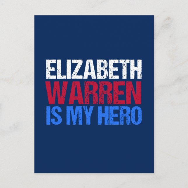 Carte Postale Elizabeth Warren est mon héros (Devant)
