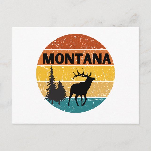 Carte Postale Elk dans le Montana (Devant)