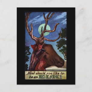 Carte Postale Elk d'illusion optique