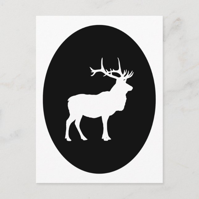 Carte Postale Elk Silhouette (Devant)