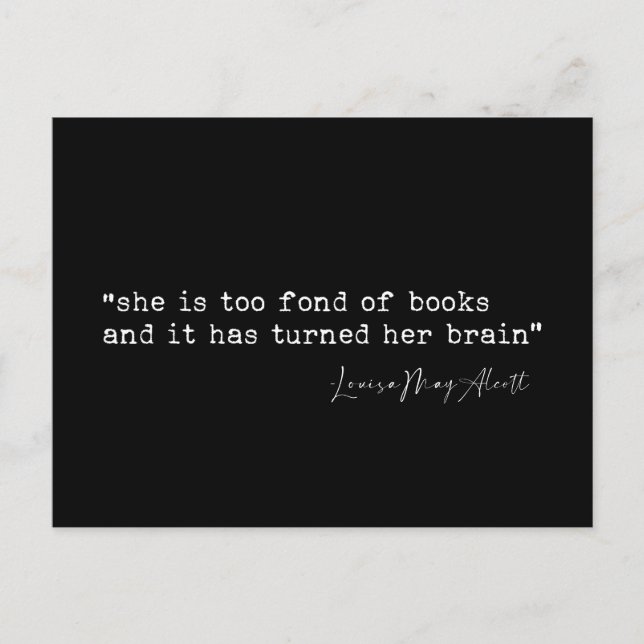 Carte Postale Elle adore les livres Citation de Little Women (Devant)