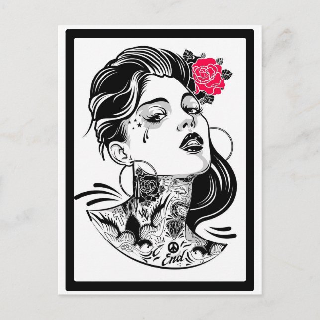 CARTE POSTALE ELLE ATTEND DES RÊVES (Devant)