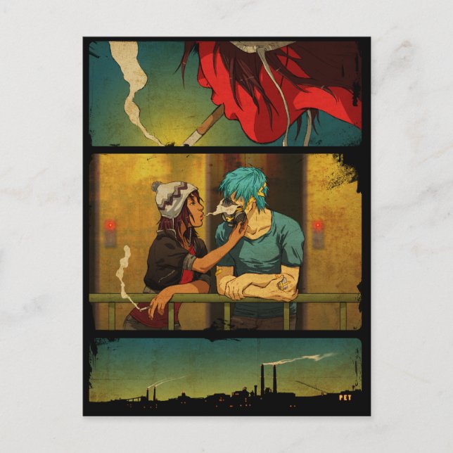 Carte Postale Elle Bat Mon Amplificateur (Devant)