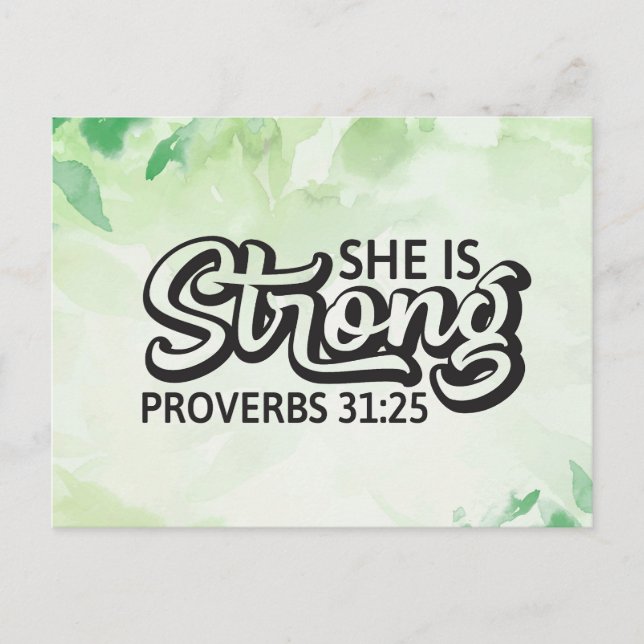 Carte Postale Elle est forte (Devant)