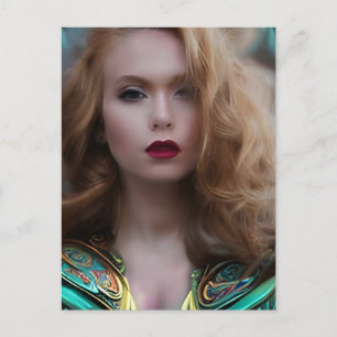 Carte Postale Elle est guerrière