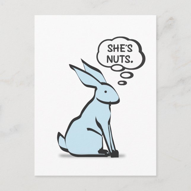 CARTE POSTALE ELLE EST NUTS (Devant)