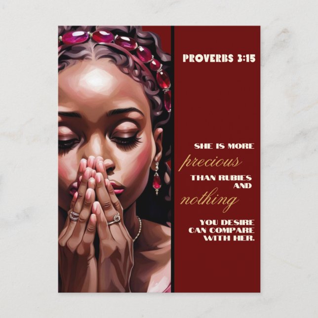 Carte Postale Elle est plus Précieuse que Rubies Poster brillant (Devant)