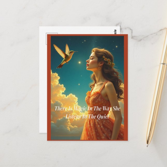 Carte postale - Elle est tombée amoureuse de l'apr (Devant/Arrière en situation)