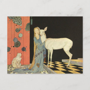 Carte Postale Elle jeta ses bras autour du cou de Bonnie-Biche