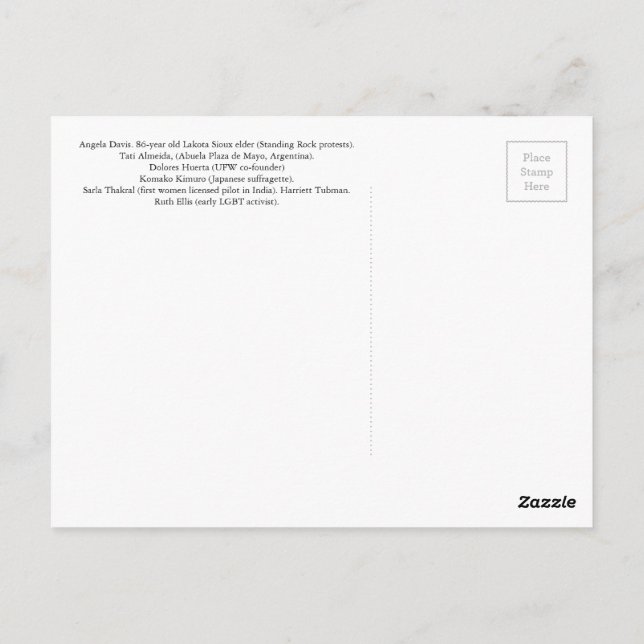 Carte Postale Elle persistait (Dos)