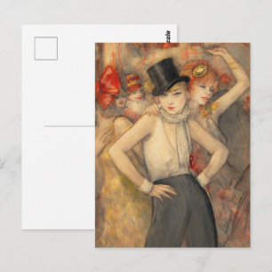 Carte Postale Elle représente l'art par Jeanne Mammen