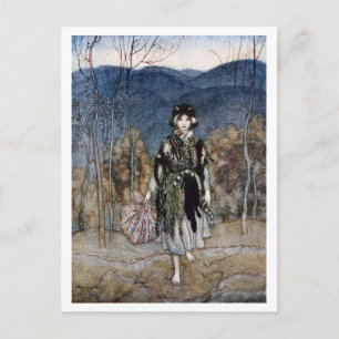 Carte Postale Elle s'en alla, s'en alla, et partit