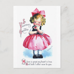 Carte Postale Ellen H. Clapsaddle : Fille avec coeur